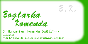 boglarka komenda business card